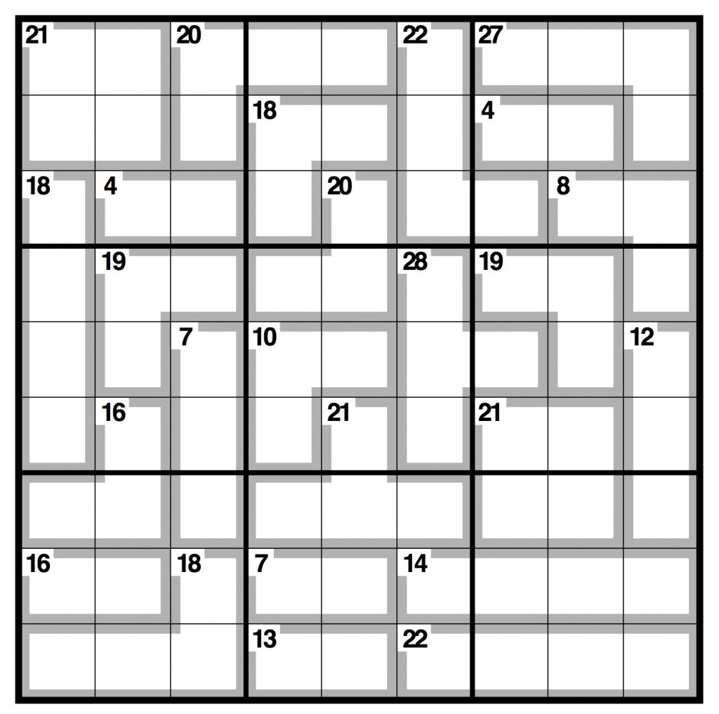 Killer Sudoku Printable Easy Sudoku Printable Observer Killer Sudoku Life And Style The 