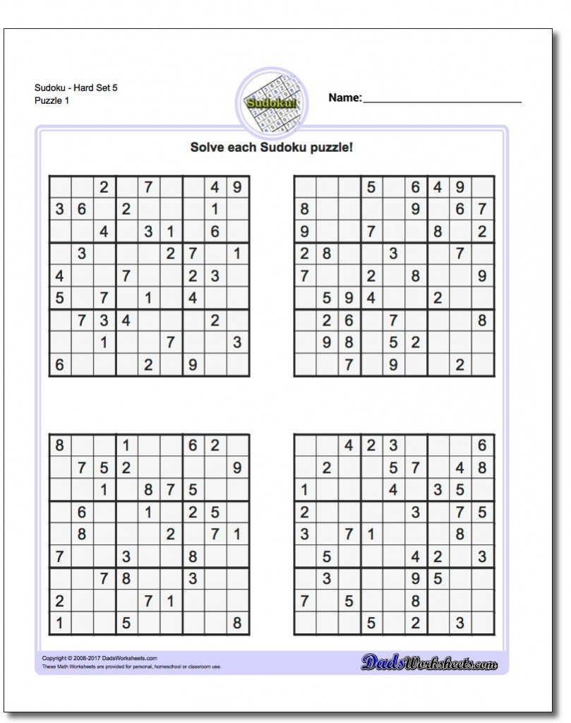 Pindadsworksheets On Math Worksheets | Sudoku Puzzles, Math | Sudoku Printable 5Th Grade