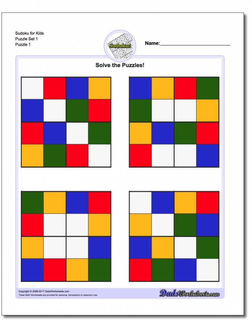 Pindadsworksheets On Math Worksheets | Sudoku Puzzles | Printable Color Sudoku