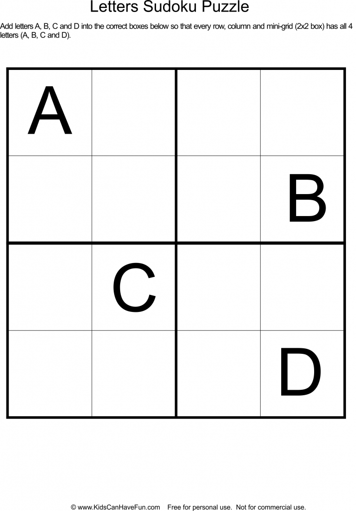 Pinkidscanhavefun On Word Puzzles For Kids, Crossword, Word | Printable Alphabet Sudoku