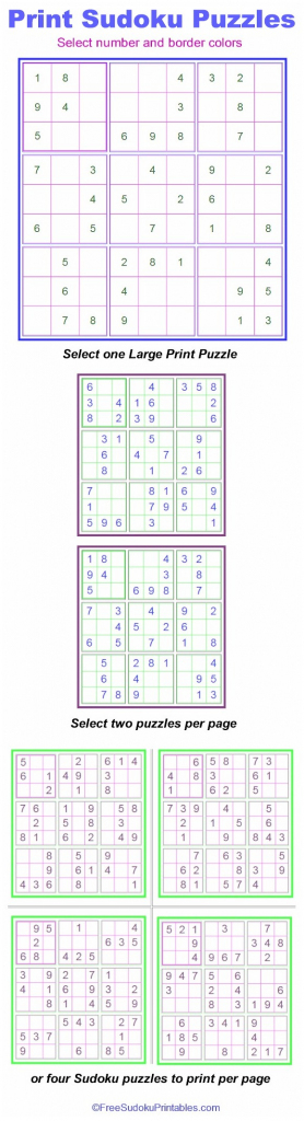 Print Sudoku Puzzles - Hundreds Of Sudoku Puzzles That You Can Print | Printable Sudoku Six Per Page