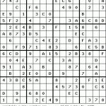 Printable 16X16 Sudoku With Numbers | Www.topsimages | Free Printable Sudoku Challenger Puzzles