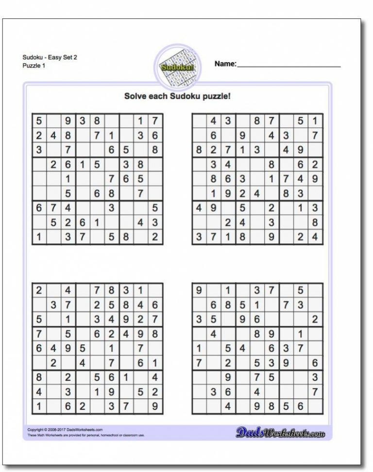 free sudoku printables for second grade