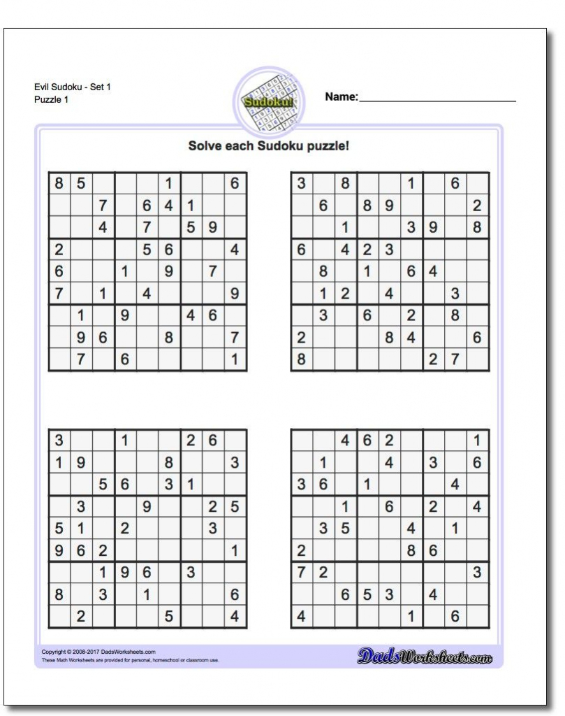 Printable Easy Sudoku | Math Worksheets | Sudoku Puzzles, Math | Printable Games Like Sudoku
