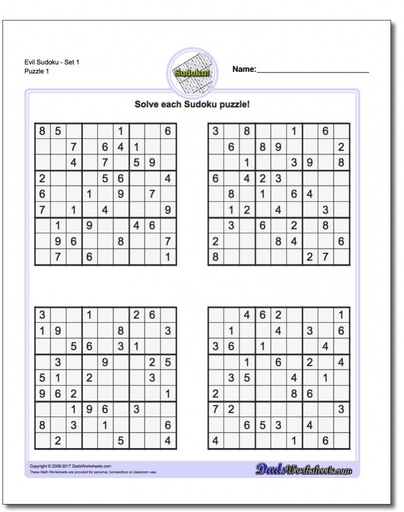 Printable Easy Sudoku