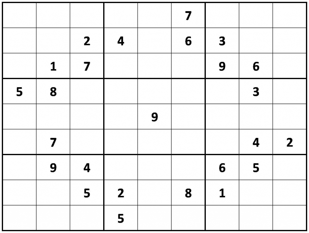 Printable Hard Sudoku | Printable - Difficult Sudoku Puzzles | Printable Large Sudoku