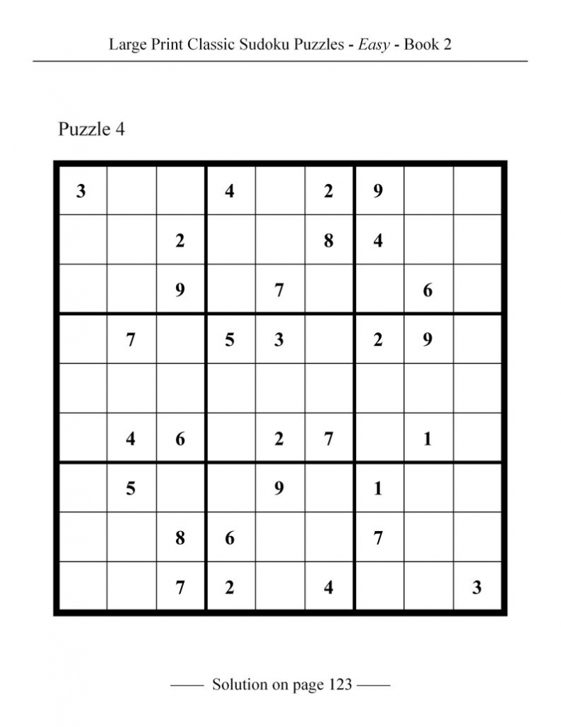 Printable Large Print Classic Sudoku Puzzles 120 Puzzles | Etsy | Printable Sudoku Book