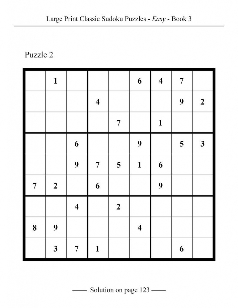 Printable Large Print Classic Sudoku Puzzles 120 Puzzles | Etsy | Printable Sudoku Classic