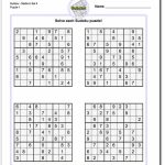 Printable Medium Sudoku Puzzles | Math Worksheets | Sudoku Puzzles | Printable Cube Sudoku Puzzles