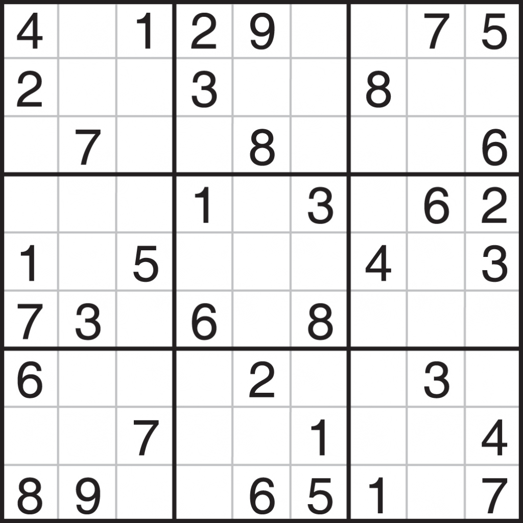 Printable Sudoku - Canas.bergdorfbib.co | Free Printable Sudoku 9X9