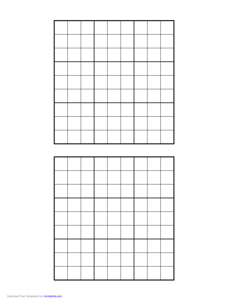 Printable Sudoku Grids - 2 Free Templates In Pdf, Word, Excel Download | Free Printable Sudoku Templates