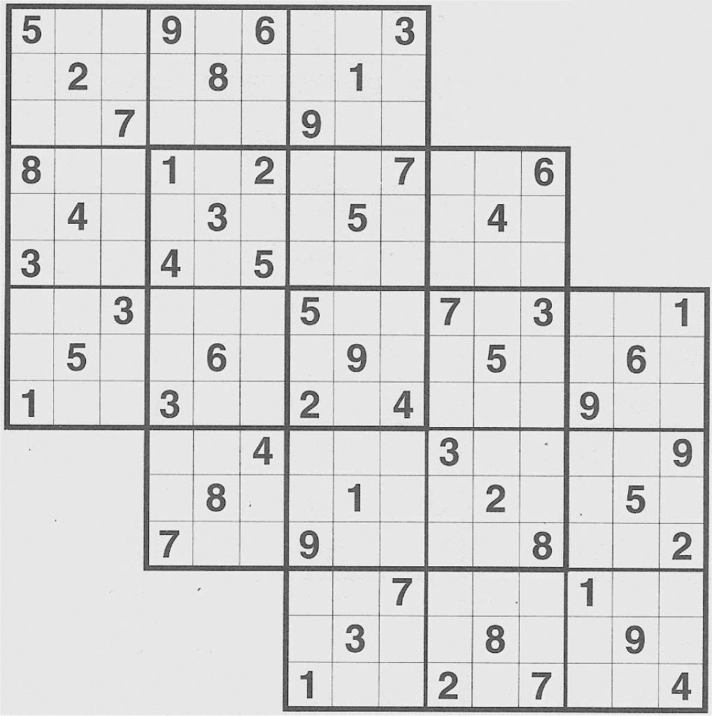 Printable Sudoku | High 5 Sudoku Printable