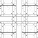 Printable Sudoku | Printable Samurai Sudoku X