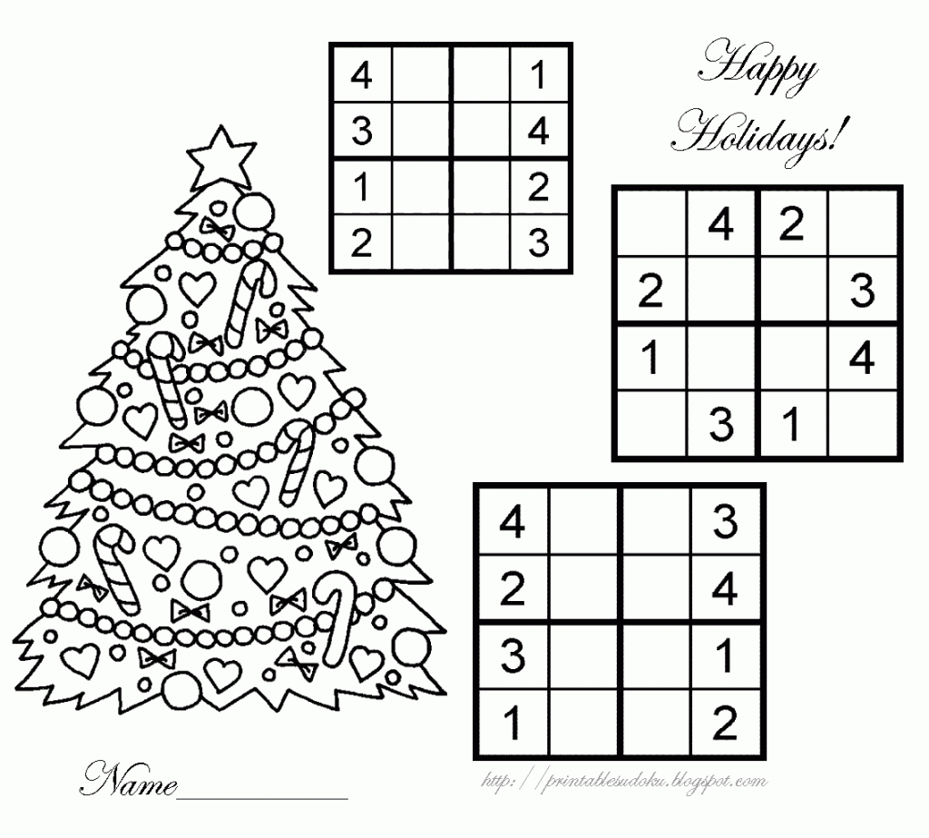 Printable Sudoku | Printable Sudoku Christmas