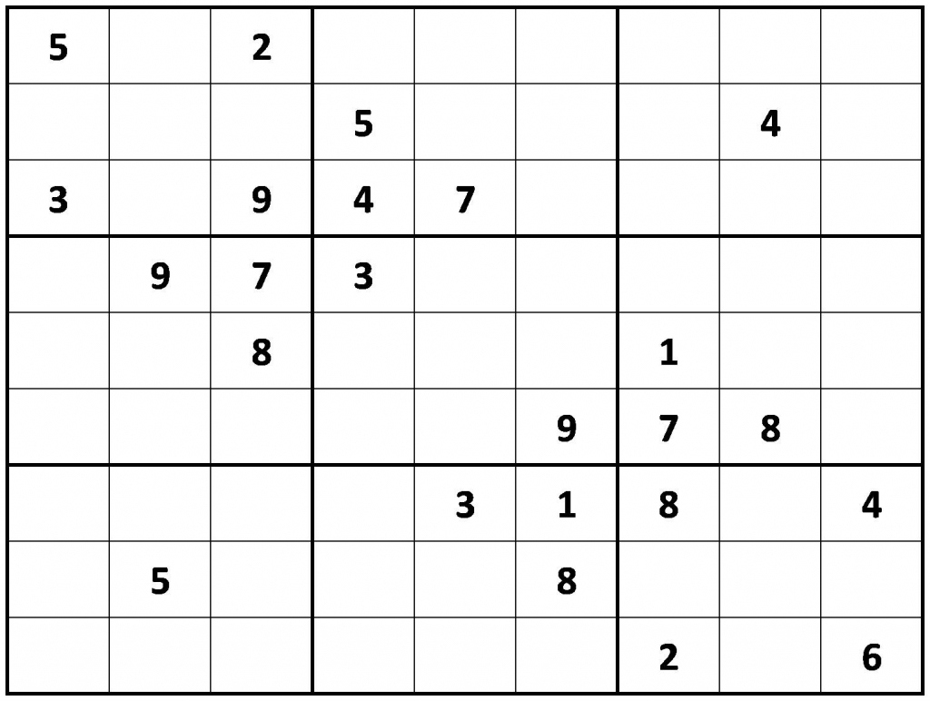 Printable Sudoku | Printable Sudoku Puzzles Medium