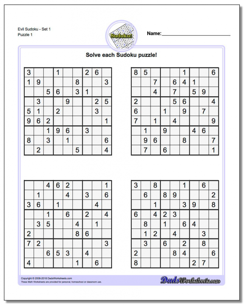 Printable Sudoku Puzzles | Room Surf | Free Printable Sudoku Games With Answers