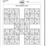 Printable Sudoku Samurai! Give These Puzzles A Try, And You'll Be | Printable Sudoku 6 Per Page