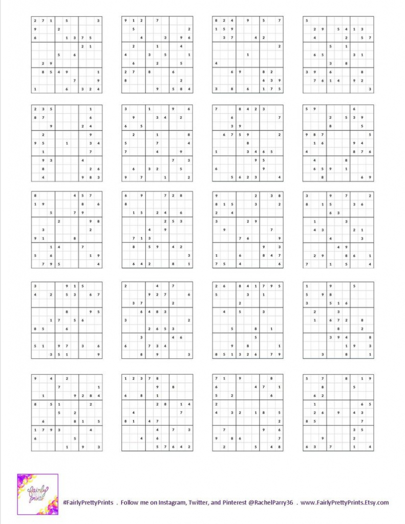 printable sudoku set easy medium hard 60 puzzles etsy 5 star