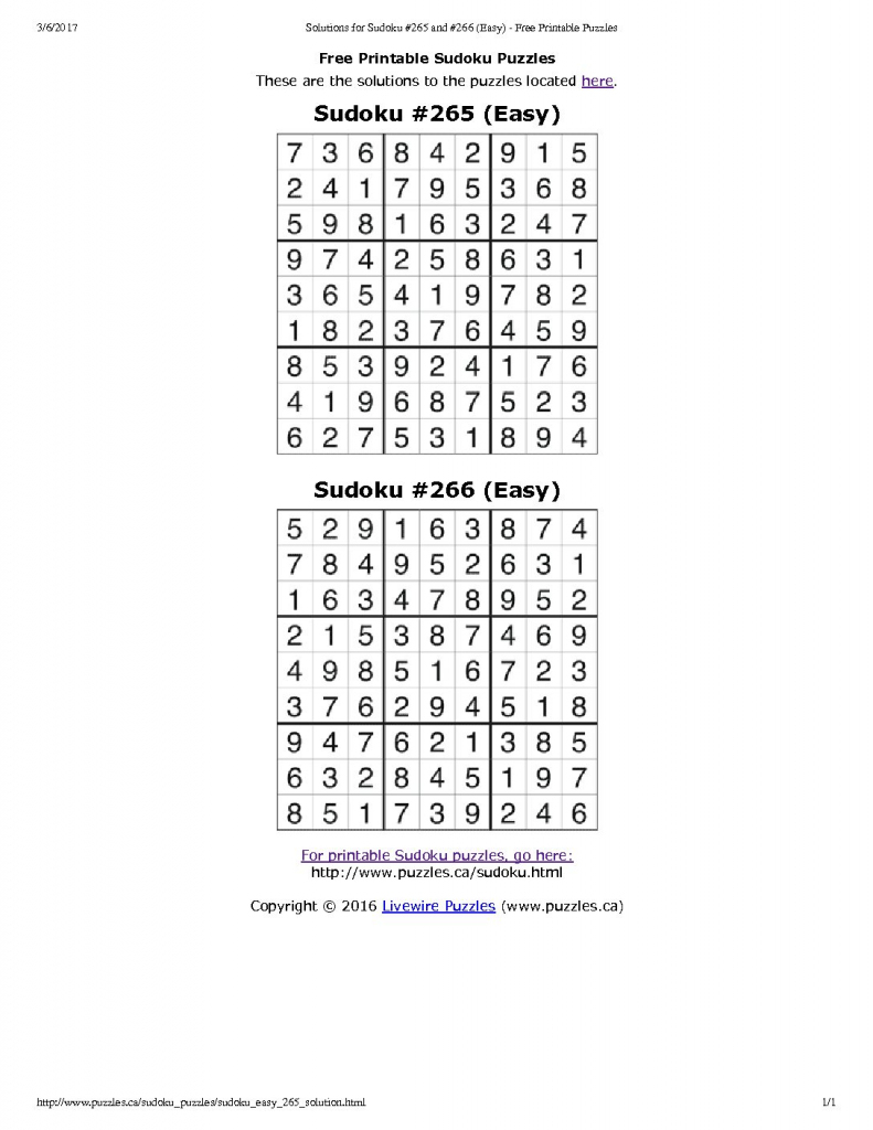 Puzzles Ca - Under.bergdorfbib.co | Printable Sudoku Ca