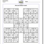 Samurai Sudoku Five Puzzle Set 1 #sudoku #worksheet | High Five | Printable Sudoku 1Sudoku
