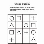 Shapes Picture Sudoku Puzzle | Free Printable Puzzle Games | Free Printable Variety Sudoku