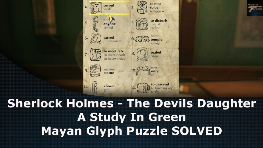 Sherlock Holmes The Devils Daughter Mayan Glyph Puzzle Solved | Sudoku 9981 Printable