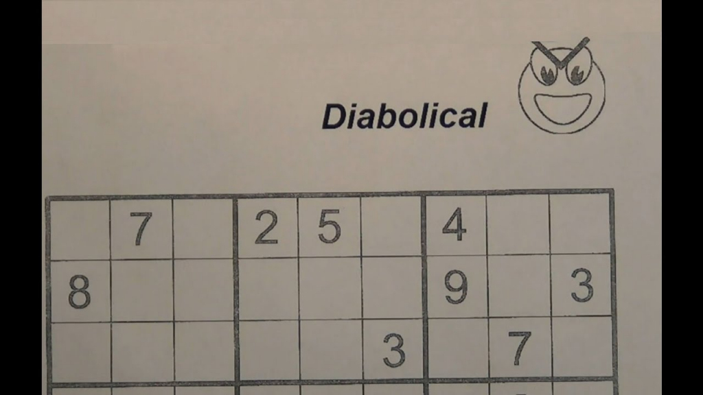 Solve Diabolical Sudoku Puzzles - Very Hard - Youtube | Printable Sudoku Diabloic Puzzles