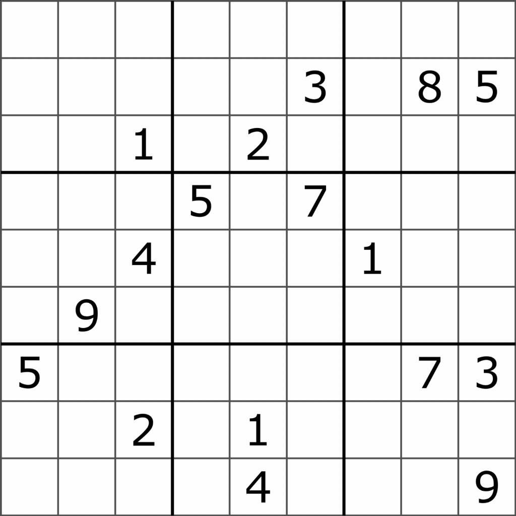 Solving Sudoku Using A Simple Search Algorithm – George Seif – Medium | 5 Grid Sudoku Printable