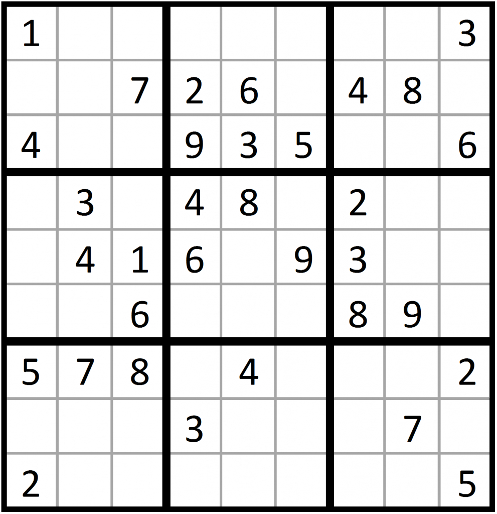 number sudoku games