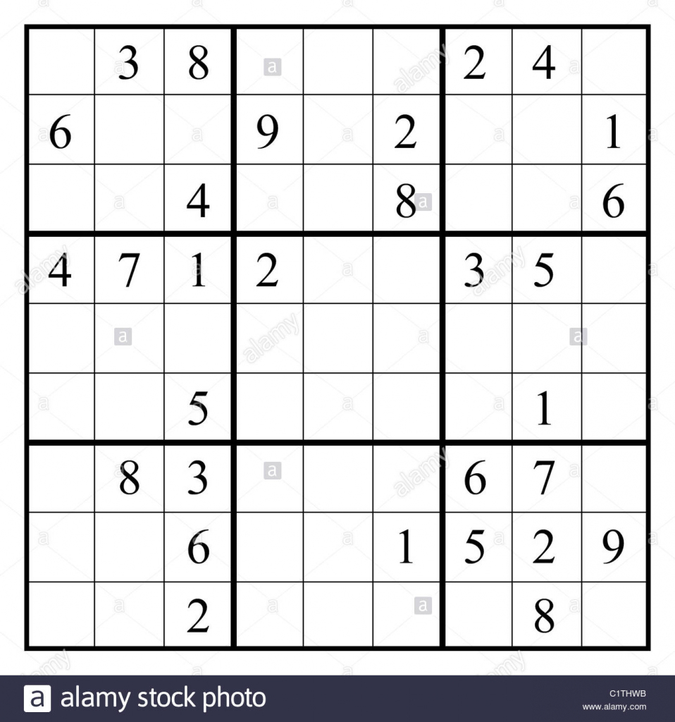 Sudoku Black And White Stock Photos &amp;amp; Images - Alamy | Easy Sudoku Printable 2 Per Page