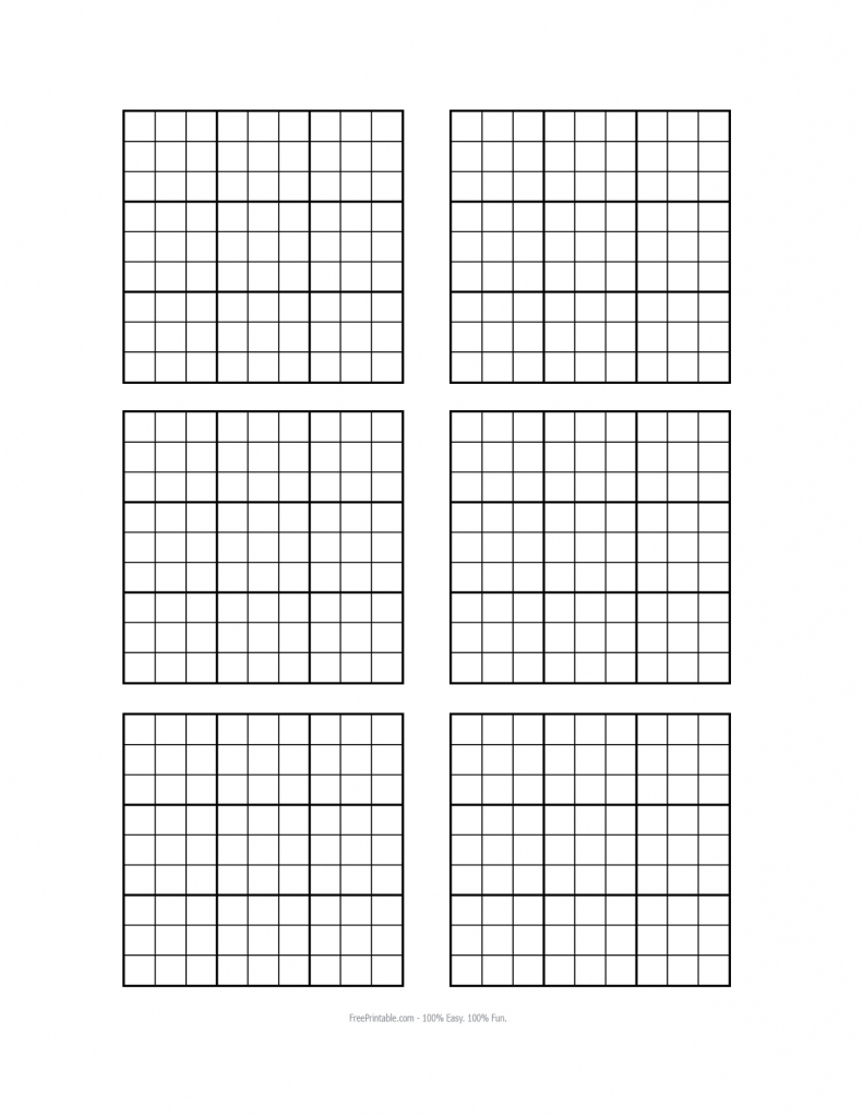 Sudoku Blank - Under.bergdorfbib.co | Printable Sudoku Board