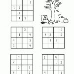 Sudoku Easy Printable 2X2   Halloween Worksheets, Games, Activities | Printable Sudoku 2X2