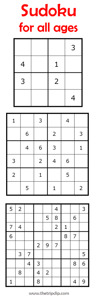 Sudoku For All Ages Plus Lots Of Other Printable Activities For Kids | 9 X 9 Sudoku Printable