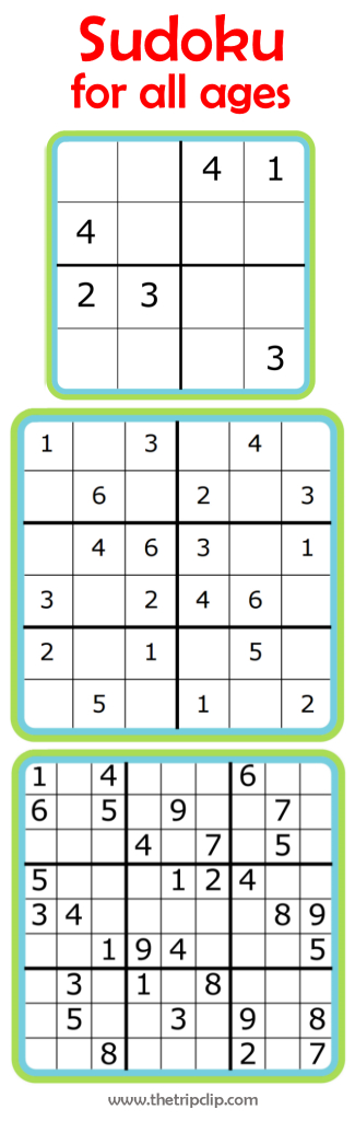 Sudoku For All Ages Plus Lots Of Other Printable Activities For Kids | Hard Printable Sudoku Puzzles 4X4