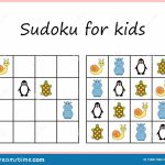 Sudoku For Kids. Game For Preschool Kids, Training Logic. Worksheet | Printable Children's Sudoku Free