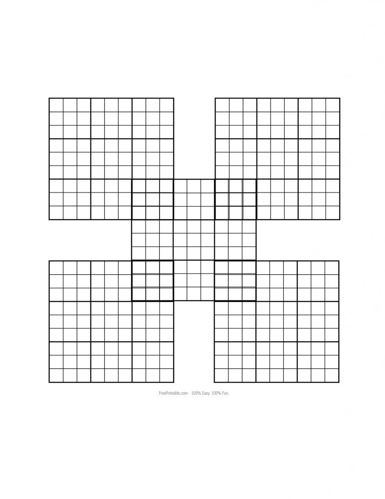 Printable Blank Sudoku Grids 2 Per Page Sudoku Printable Printable 