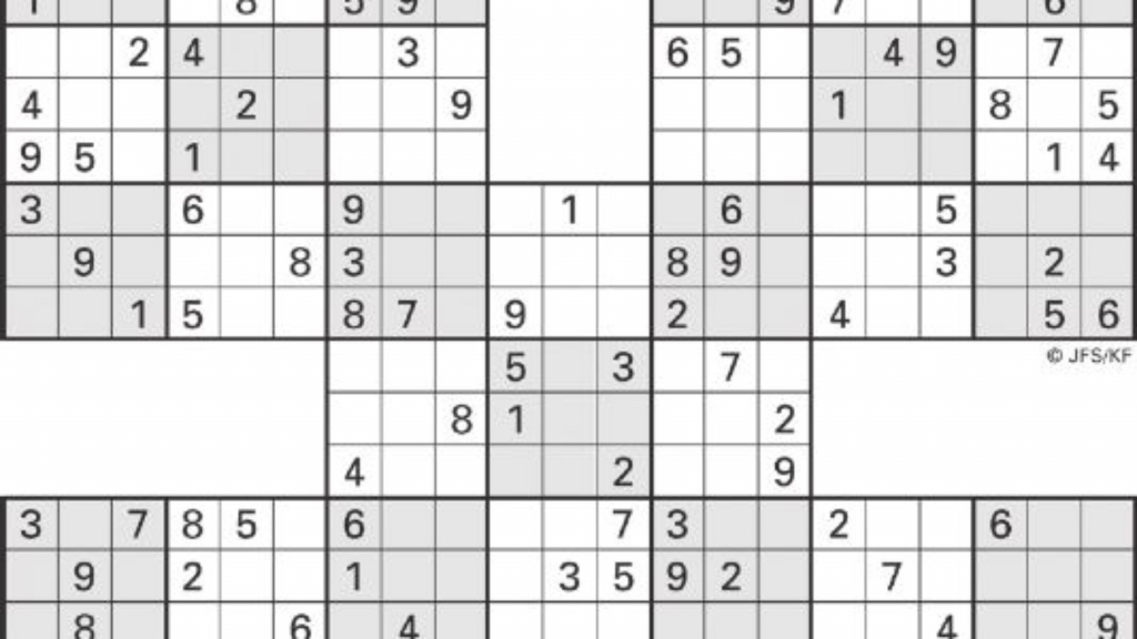 Sudoku High Fives | Activity Shelter | 5 Grid Sudoku Printable