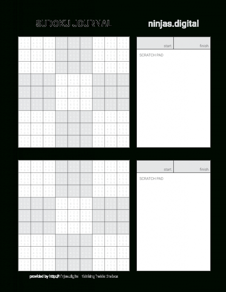 Sudoku Journal – Ninjas.digital | Printable Ninja Sudoku