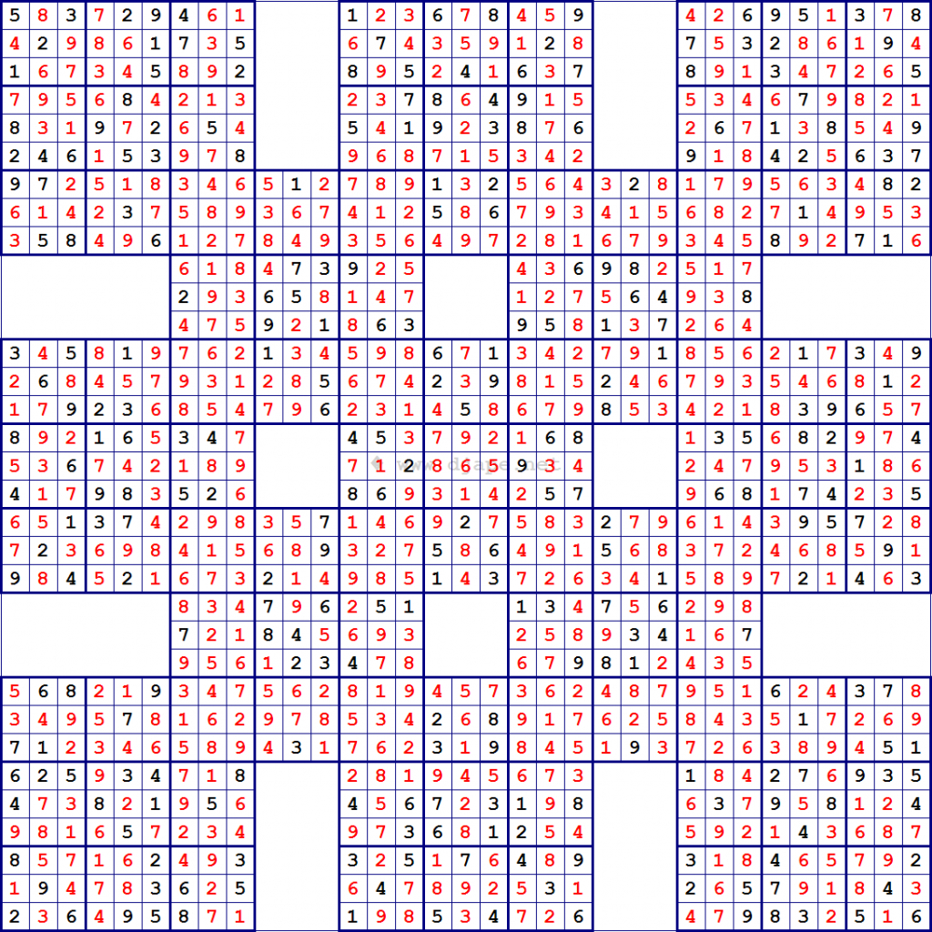 Sudoku Printable Grids - Canas.bergdorfbib.co | Printable Samurai Sudoku Medium