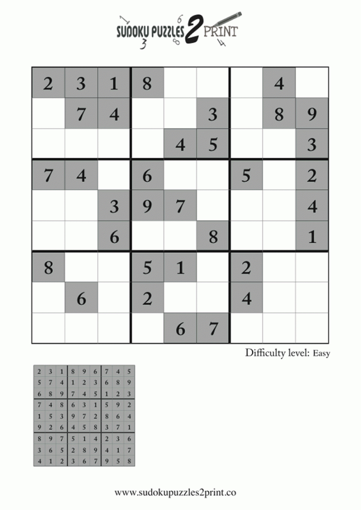 Sudoku Printable With The Answer - Yahoo Image Search Results | Printable Sudoku And Answers