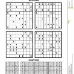 Sudoku Puzzles And Answers Pdf | Printable Sudoku Hard With Answer Key