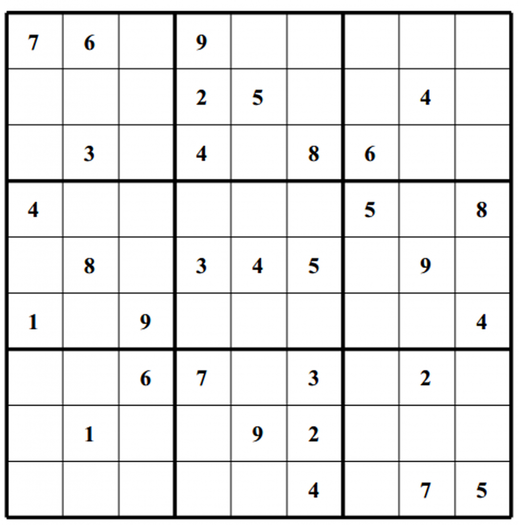 Sudoku Puzzles | Free Sudoku Puzzles | Printable Sudoku 4 Per Page Blank