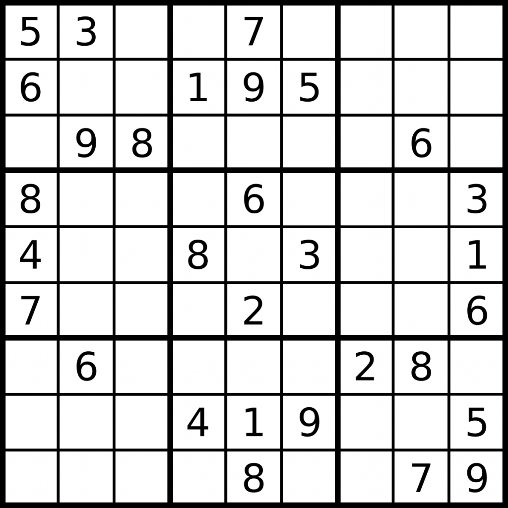 Sudoku - Simple English Wikipedia, The Free Encyclopedia | Printable Sudoku Diabloic Puzzles