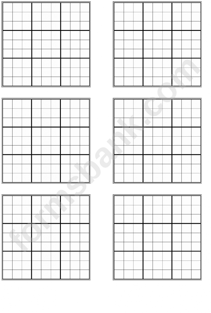 Sudoku Template - Under.bergdorfbib.co | Printable Blank Sudoku Template