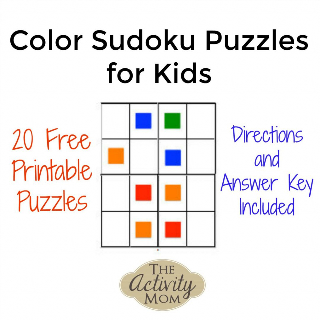 The Activity Mom - Color Sudoku Puzzles For Kids - The Activity Mom | Printable Color Sudoku