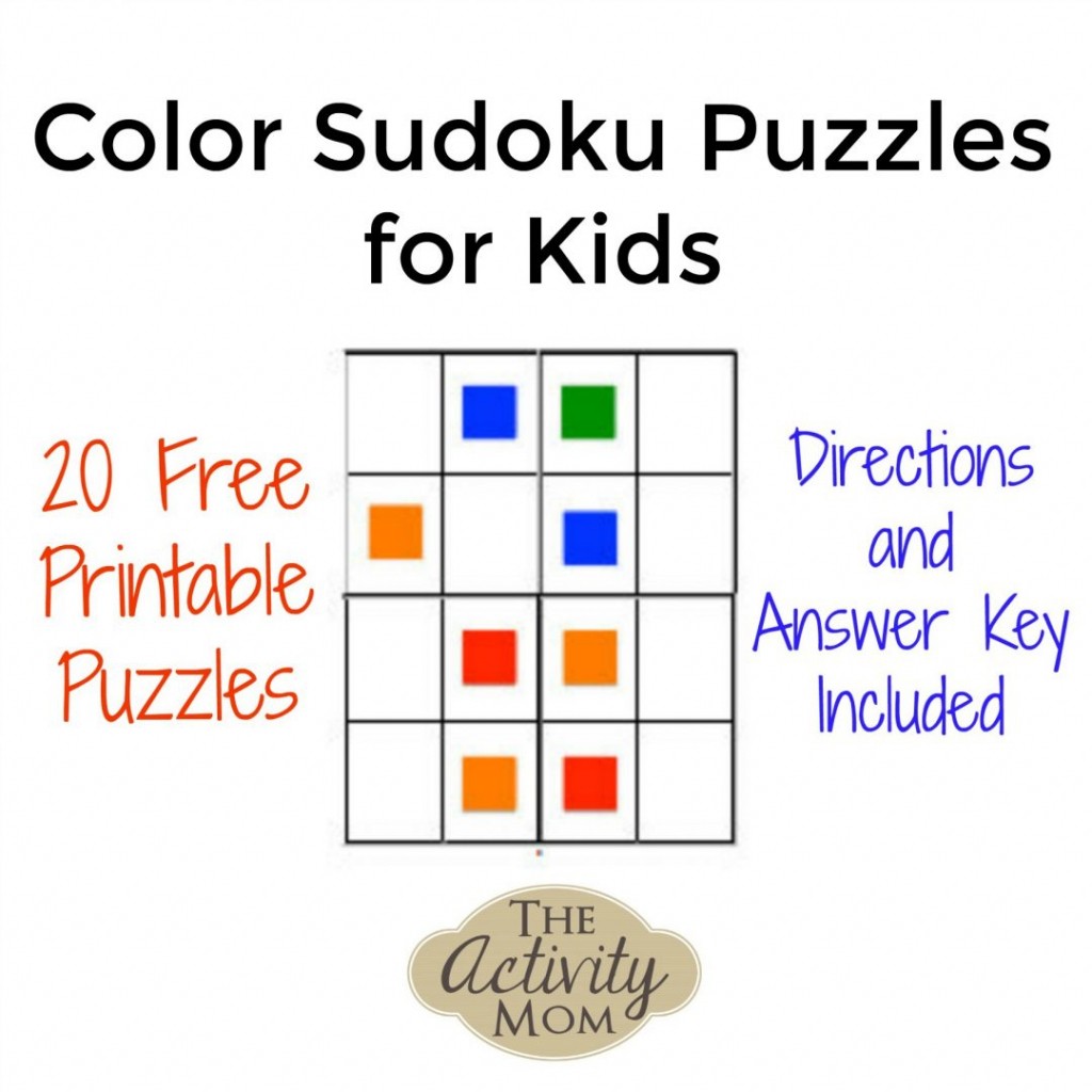 The Activity Mom - Color Sudoku Puzzles For Kids - The Activity Mom | Printable Sudoku Directions