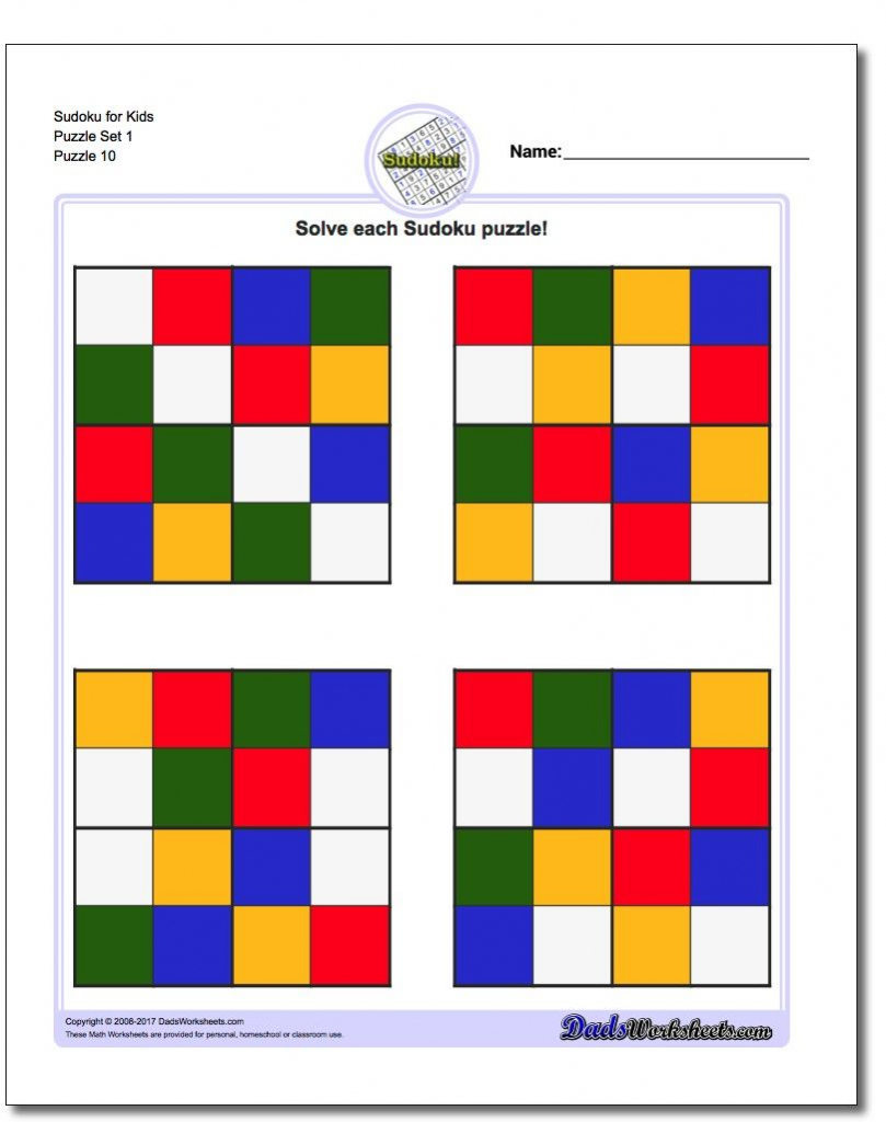 color sudoku printable