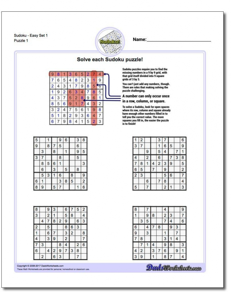 These Printable Sudoku Puzzles Range From Easy To Hard, Including | 6 Number Sudoku Printable