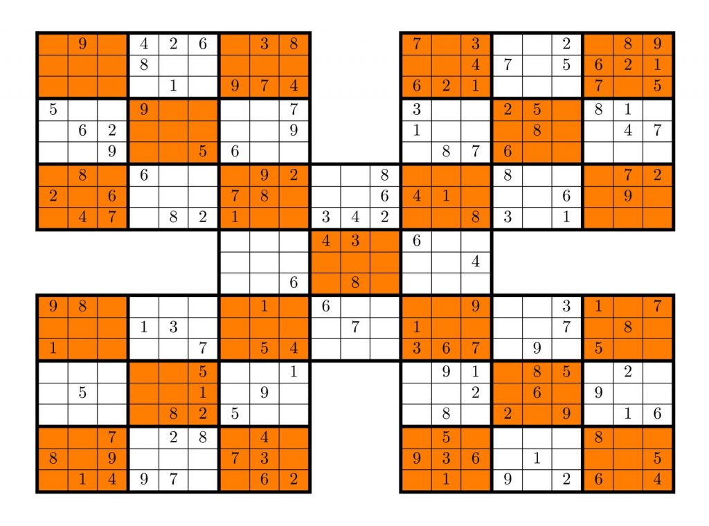 Tirpidz&amp;#039;s Sudoku: #360 High Five Sudoku 9 X 9 | Printable Mega Sudoku 16X16