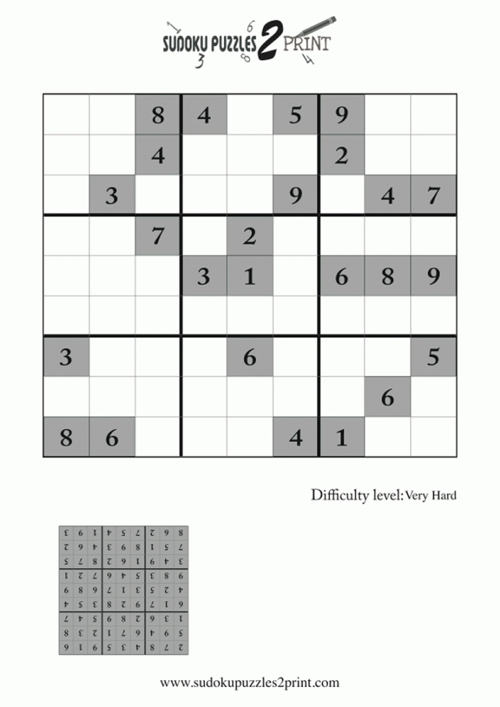 Very Hard Sudoku Puzzle To Print 1 | Sudoku Printable Hard Very Hard